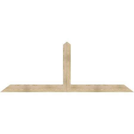 Ekena Millwork Portland Rough Sawn Timber Gable Bracket, Douglas Fir, 108"W x 40"H x 4"D x 6"F, 9/12 Pitch GBW108X40X0406POR00RDF